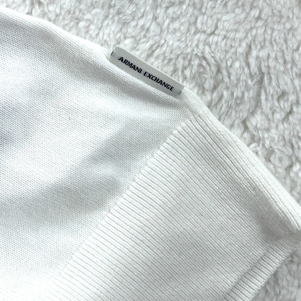 New Armani Exchange Sweater Men's‎ XL Off White Long Sleeve Style  XM001260 - Picture 6 of 14